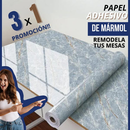 ROLLO DE MARMOL ADHESIVO PREMIUM - RESISTENTE AL CALOR Y HUMEDAD - ENVÍO GRATIS
