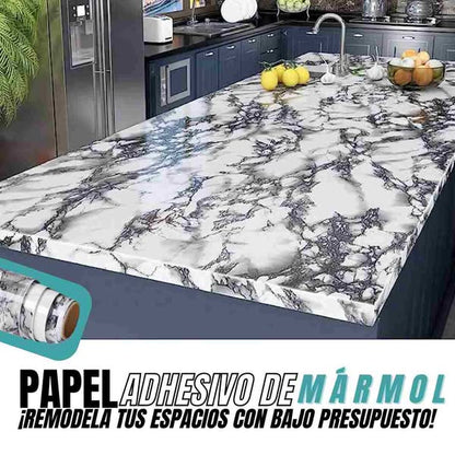 ROLLO DE MARMOL ADHESIVO PREMIUM - RESISTENTE AL CALOR Y HUMEDAD - ENVÍO GRATIS